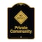Signmission Designer Series-Private Community With No Outlet Symbol, 24" x 18", BG-1824-9785 A-DES-BG-1824-9785 - alternate 1